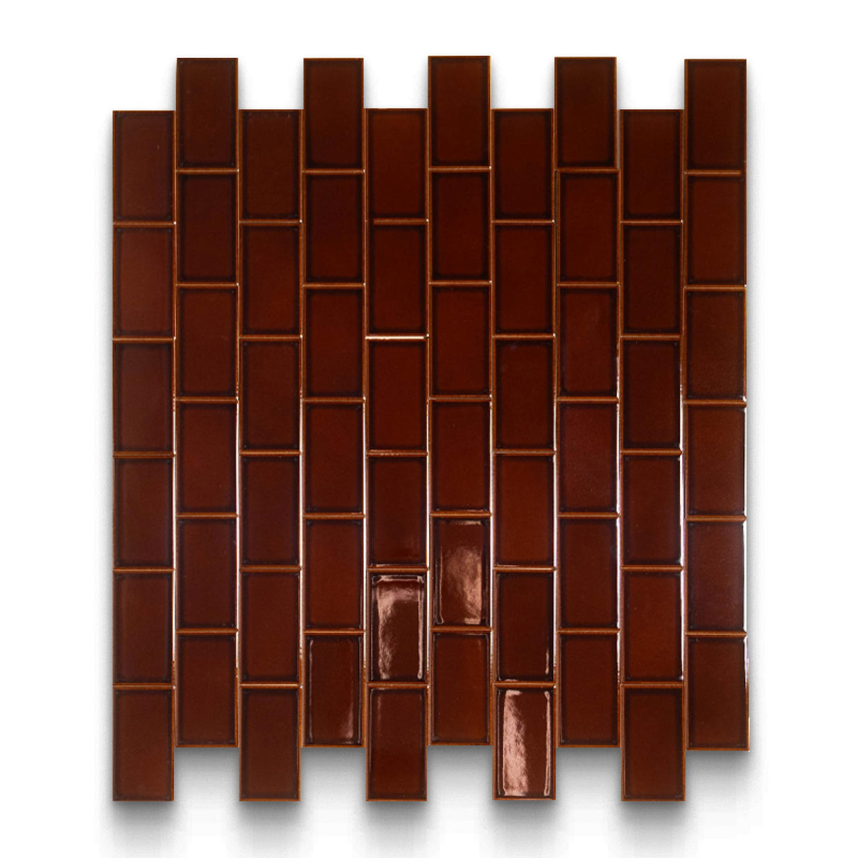 Koi 2.5x4.25 Tea Leaves Glossy Rectangle Tile