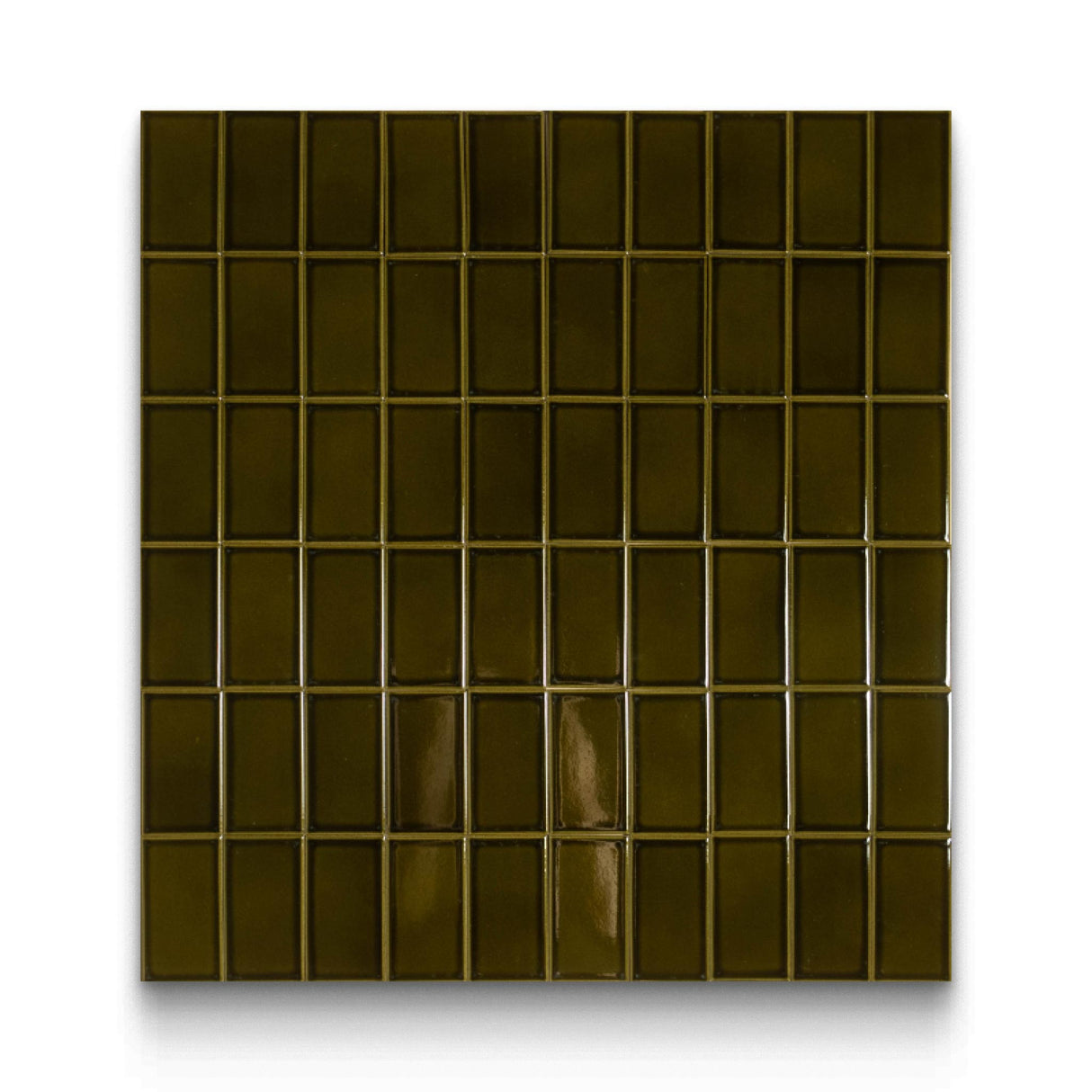 Koi 2.5x4.25 Olive Glossy Rectangle Tile