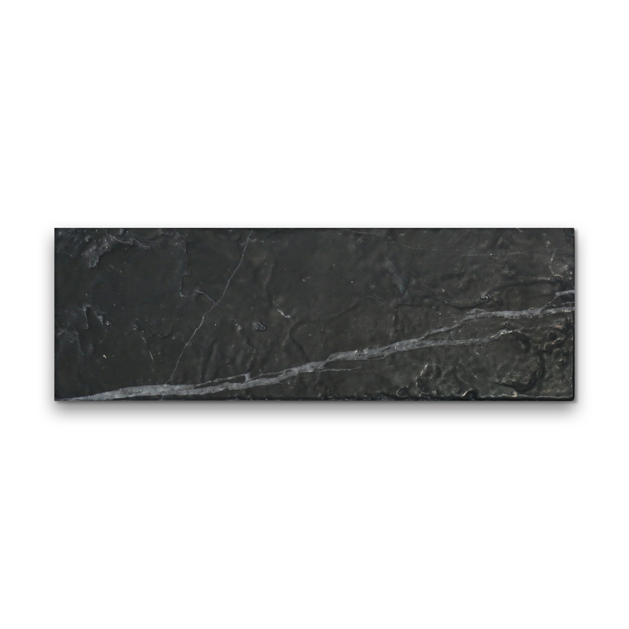 チンバウ  CONTEMPORANEA Avant Garde 4x12 Nero Marquina Modern Tumbled Rectangle Tile