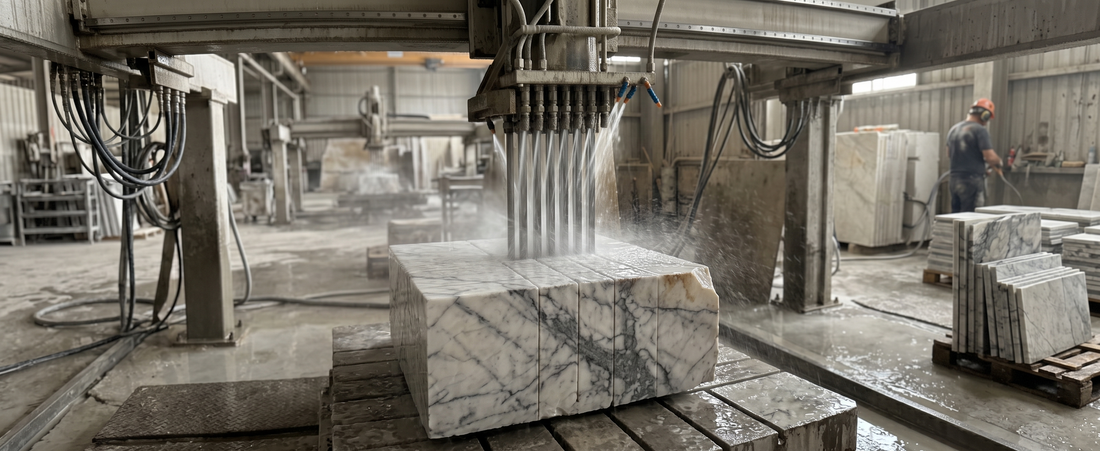 Precise architectural processing of natural stone.