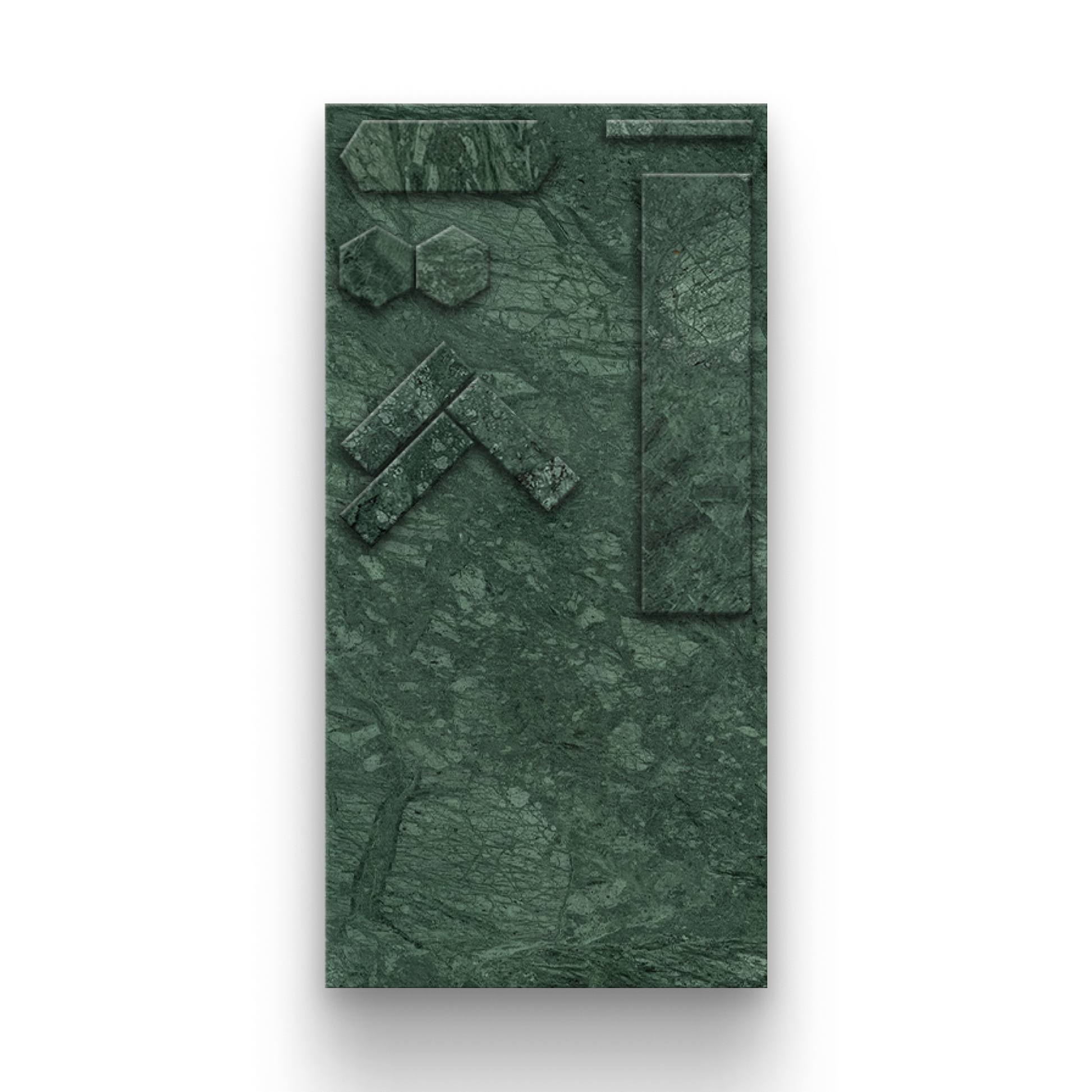 12x24 Natural Stone Display w/Mosaic - Verde Reale