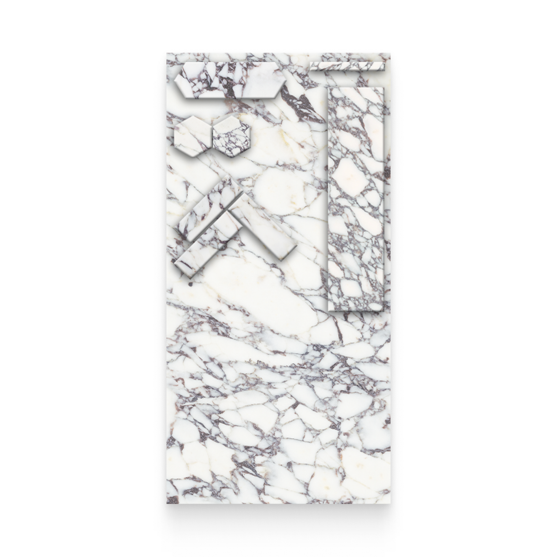 12x24 Natural Stone Display w/Mosaic - Viola