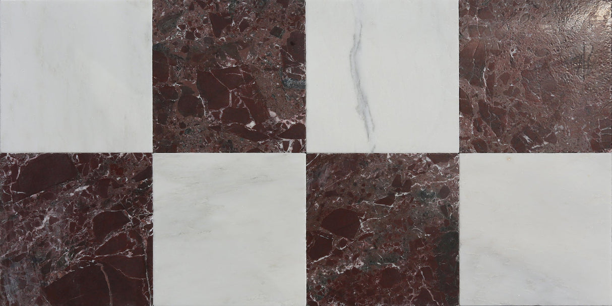 Avant Garde 4x4 Bianco Bello Modern Tumbled Square Tile - Sample