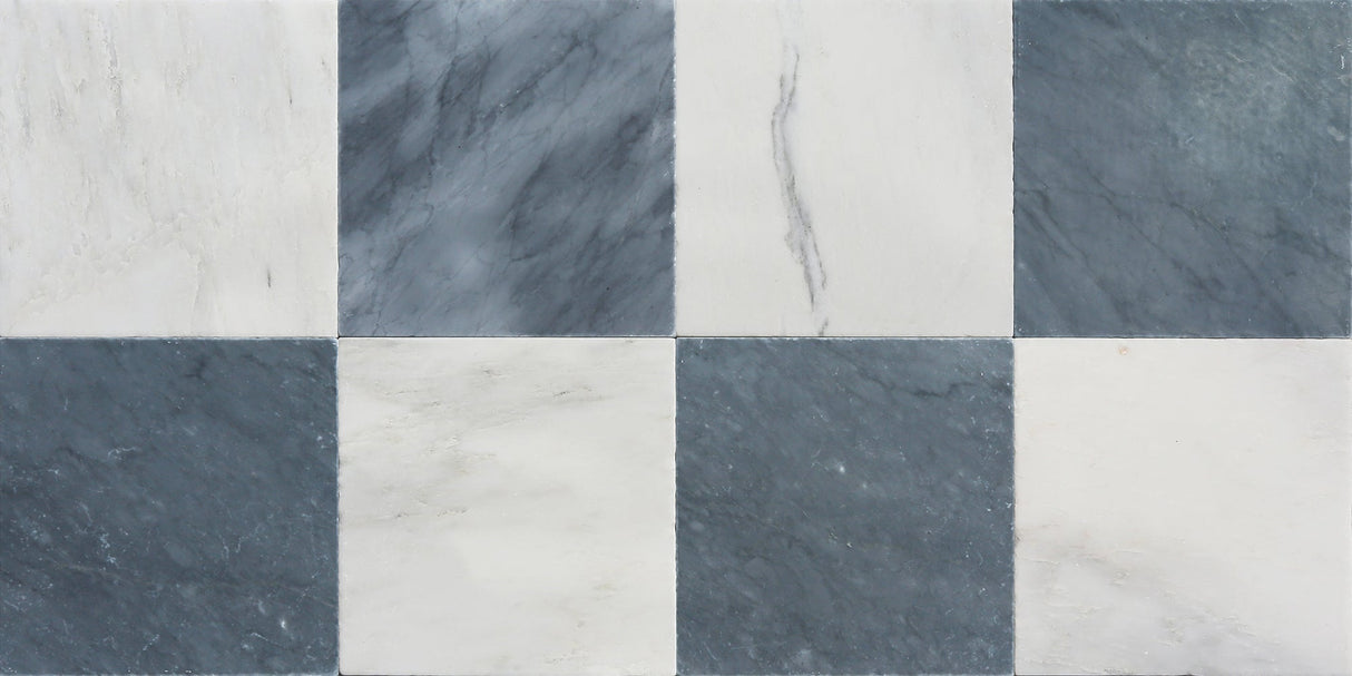 Avant Garde 4x4 Bianco Bello Modern Tumbled Square Tile - Sample