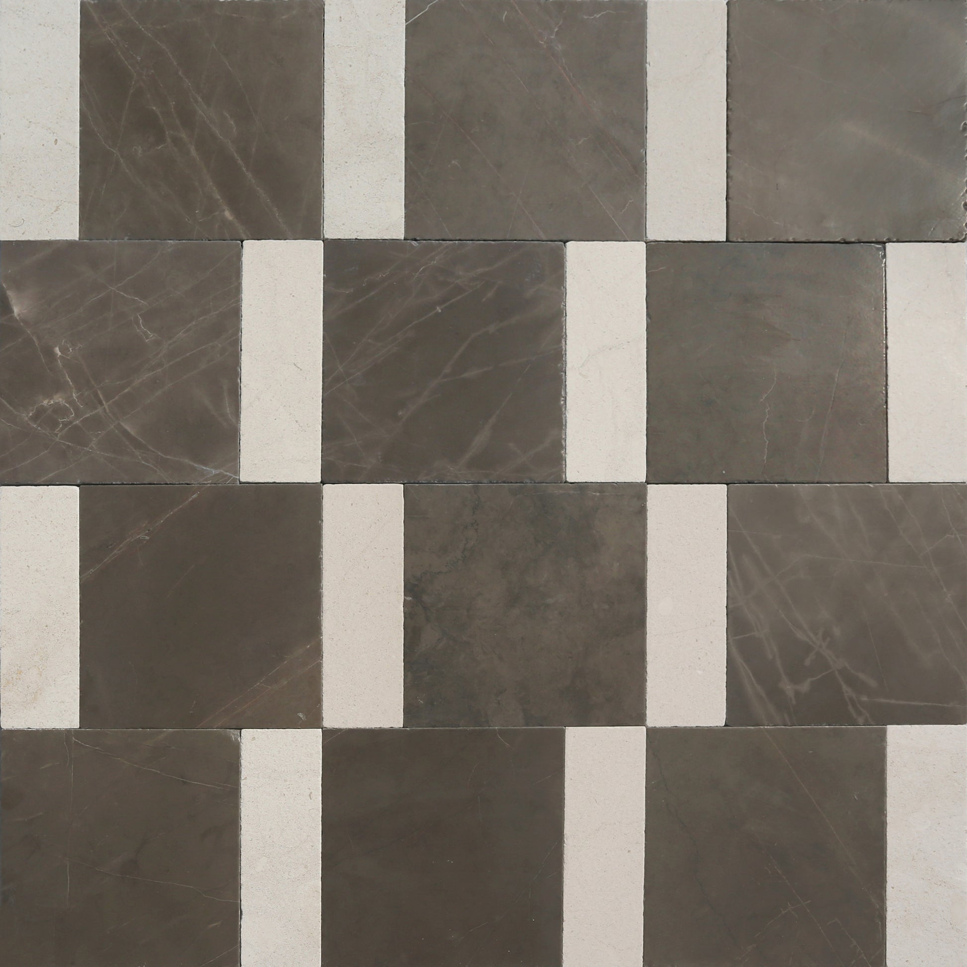 Avant Garde 12x12 Espresso Modern Tumbled Square Tile