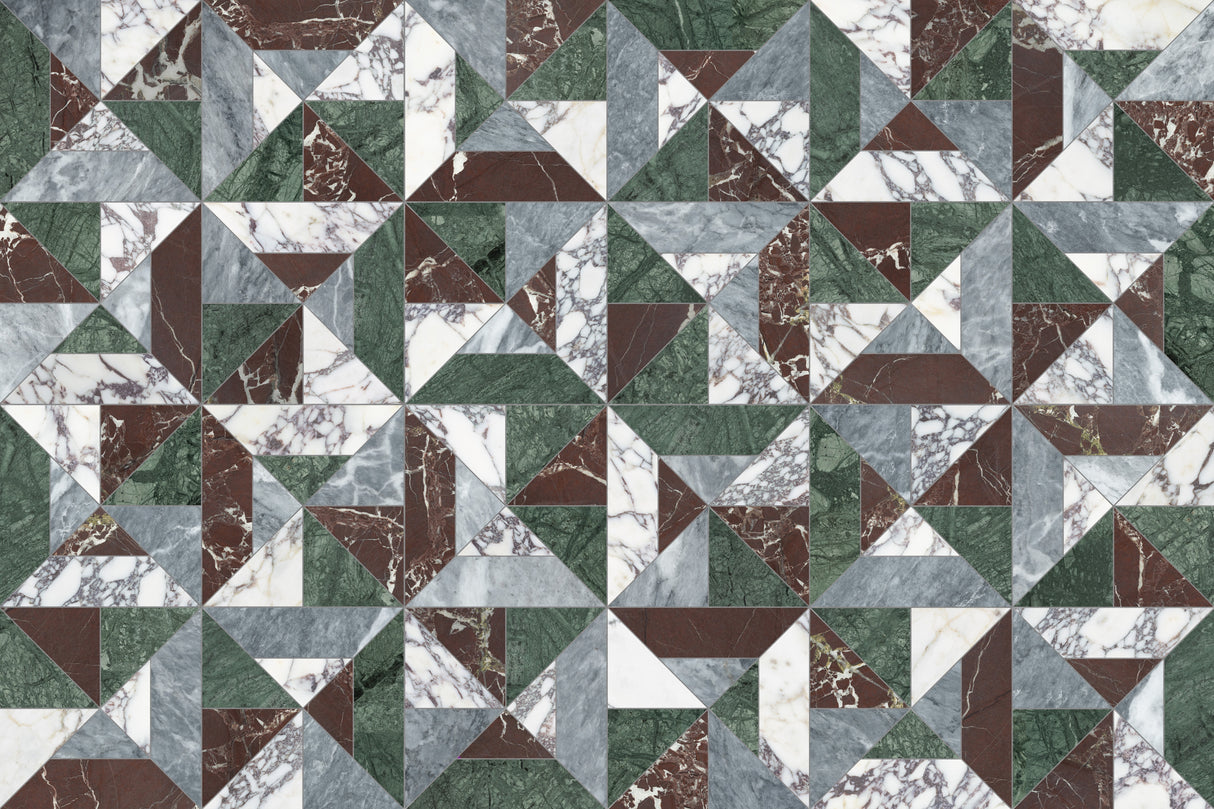 Axel Tropic Mixed Finish (Honed and Polished) Mosaic
