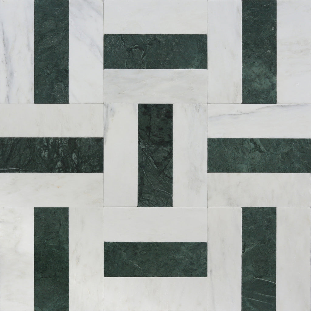 Avant Garde 4x12 Daphne White Modern Tumbled Rectangle Tile