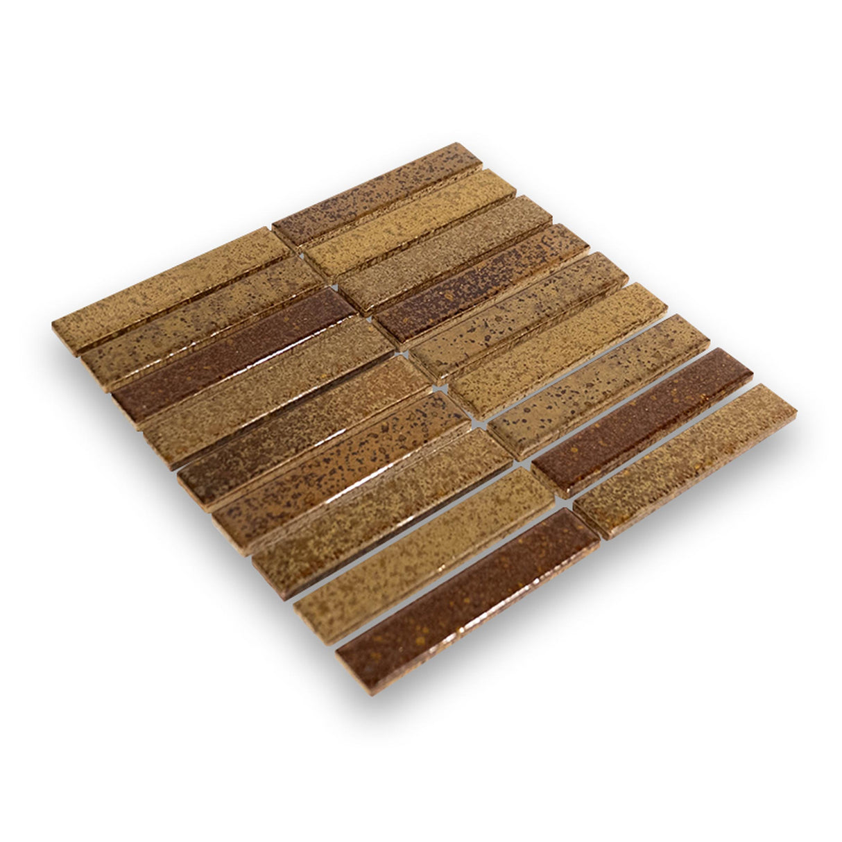 Suna 1.1x5.71 Mud Glossy Stacked Mosaic