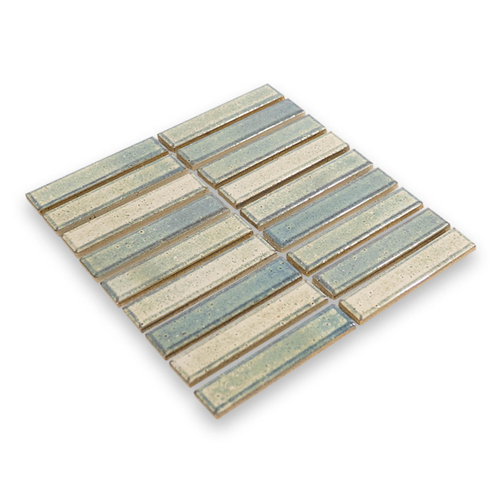 Suna 1.1x5.71 Seafoam Glossy Stacked Mosaic