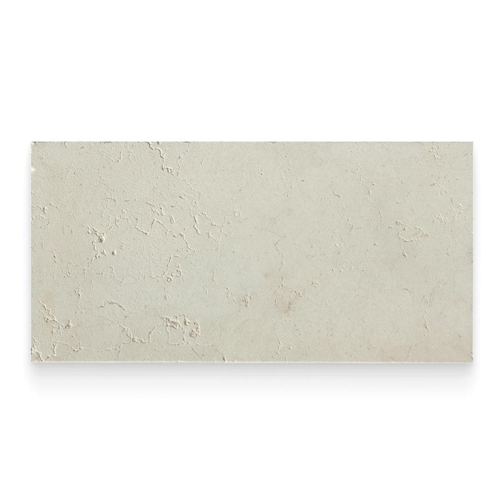 Beige rectangular tile on a white background