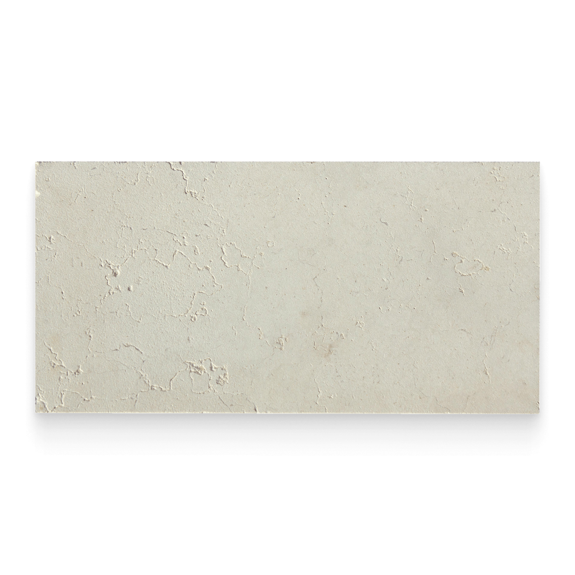 Beige rectangular tile on a white background