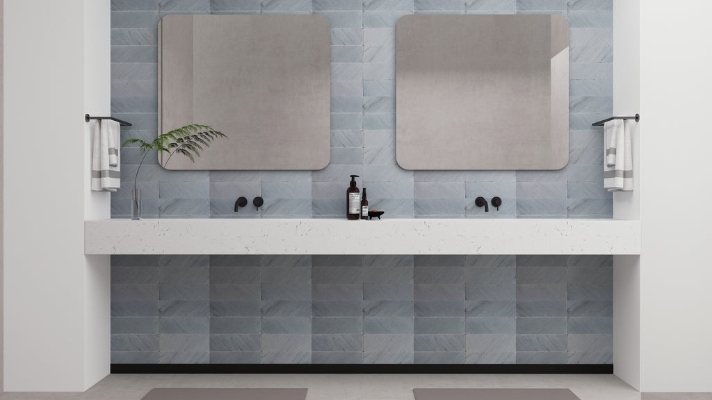 Avant Garde 4x12 Bardiglio Imperial Modern Tumbled Rectangle Tile