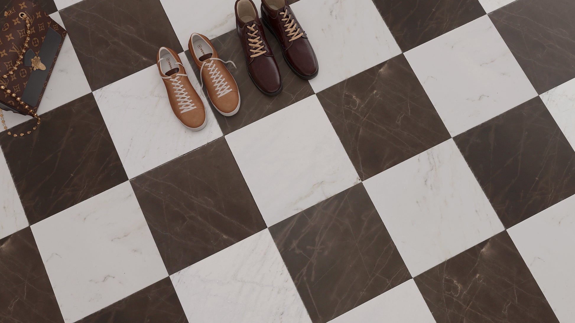 Avant Garde 12x12 Espresso Modern Tumbled Square Tile