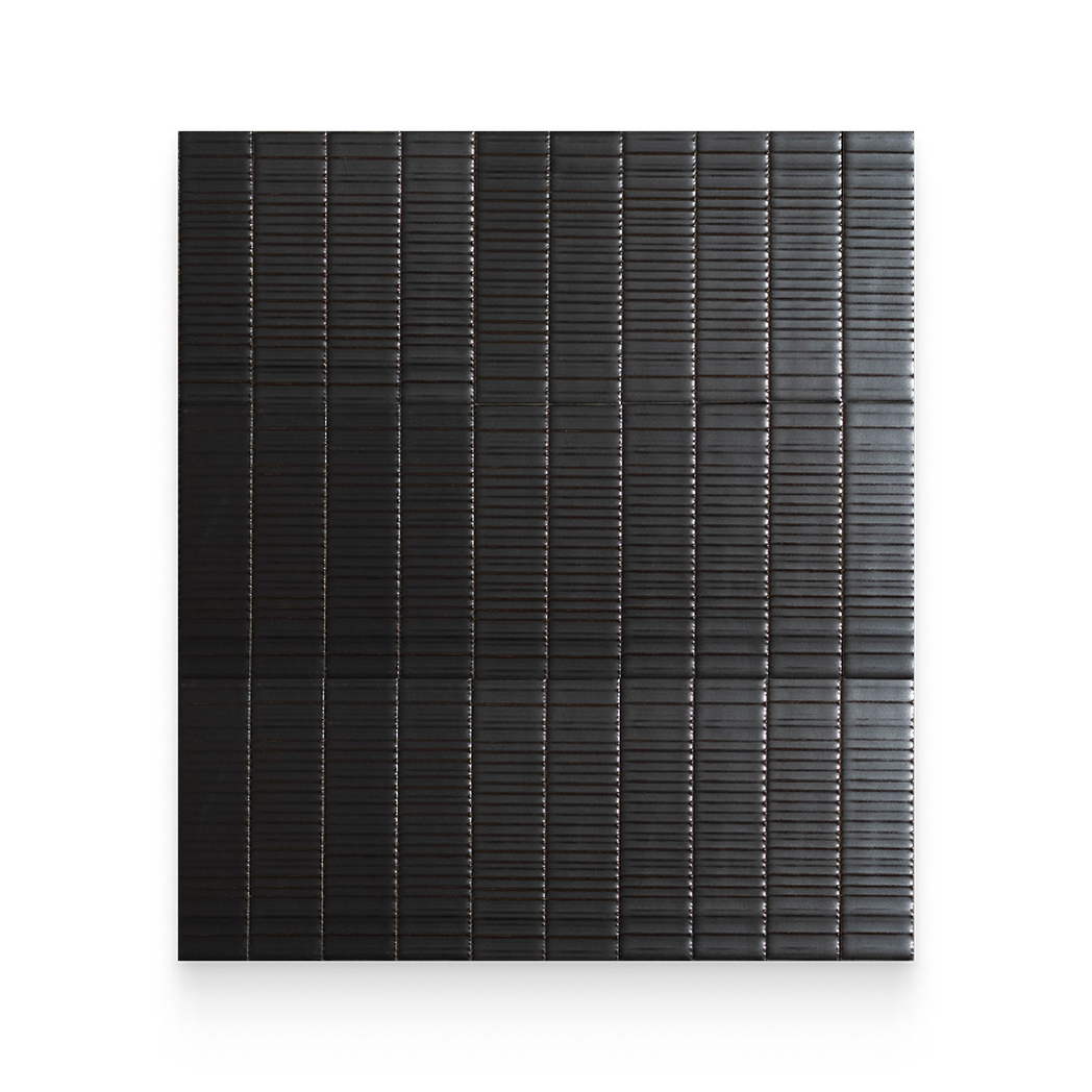 2.5x9 Night Ribbed Rectangle Tile