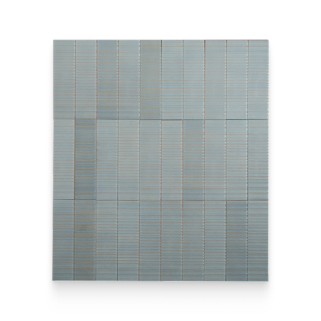 2.5x9 Sky Ribbed Rectangle Tile