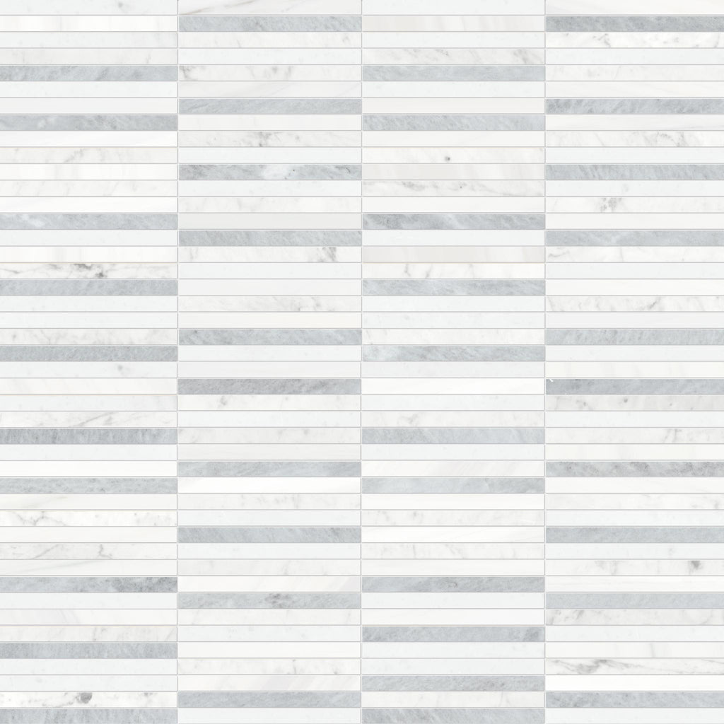 Blended Lines Polar Honed Mosaic