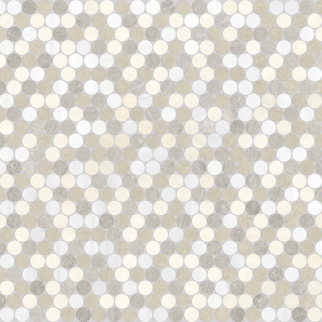 Blended Round Dune Honed Mosaic