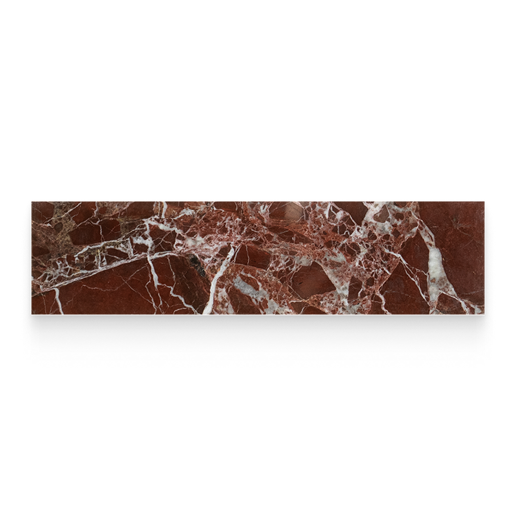 3x12 Breccia Vino Polished Rectangle Tile
