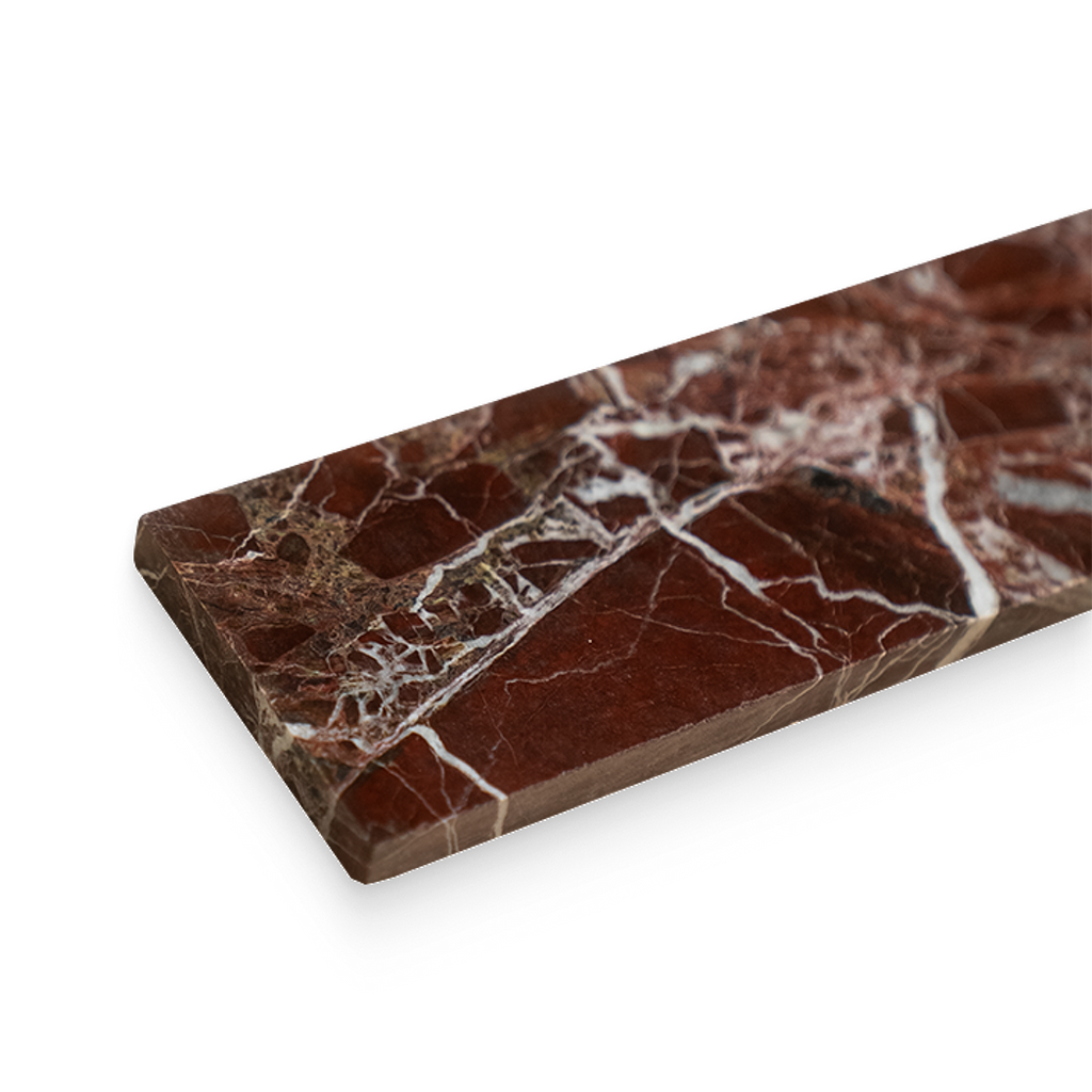 3x12 Breccia Vino Polished Rectangle Tile