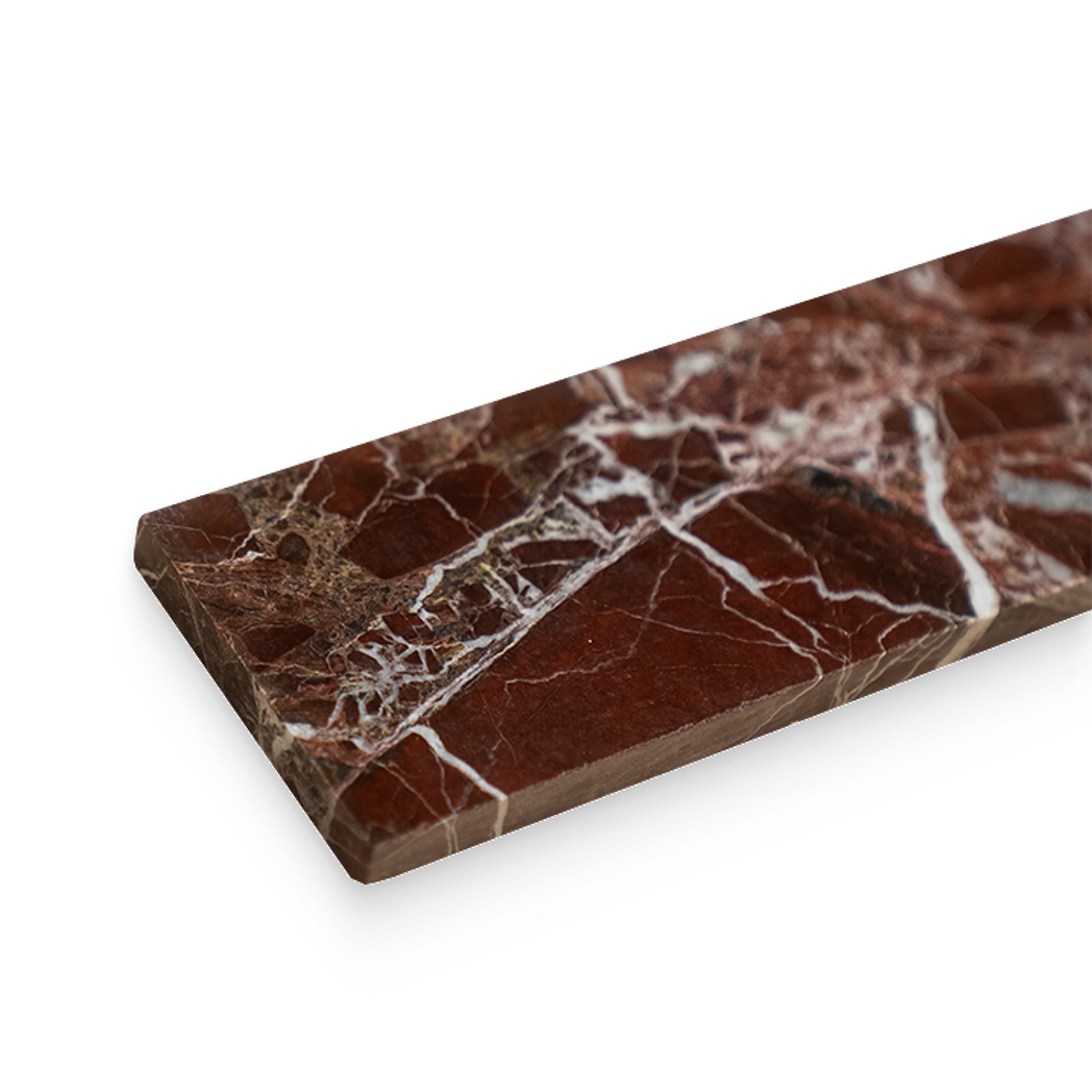 3x12 Breccia Vino Polished Rectangle Tile