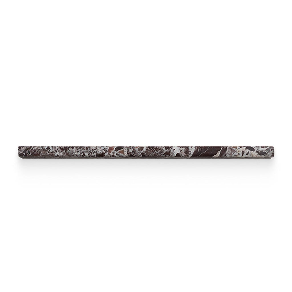 0.5x12 Breccia Vino Polished Pencil Trim