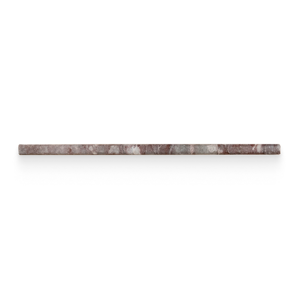 0.5x12 Burgundy Lilac Honed Pencil Trim
