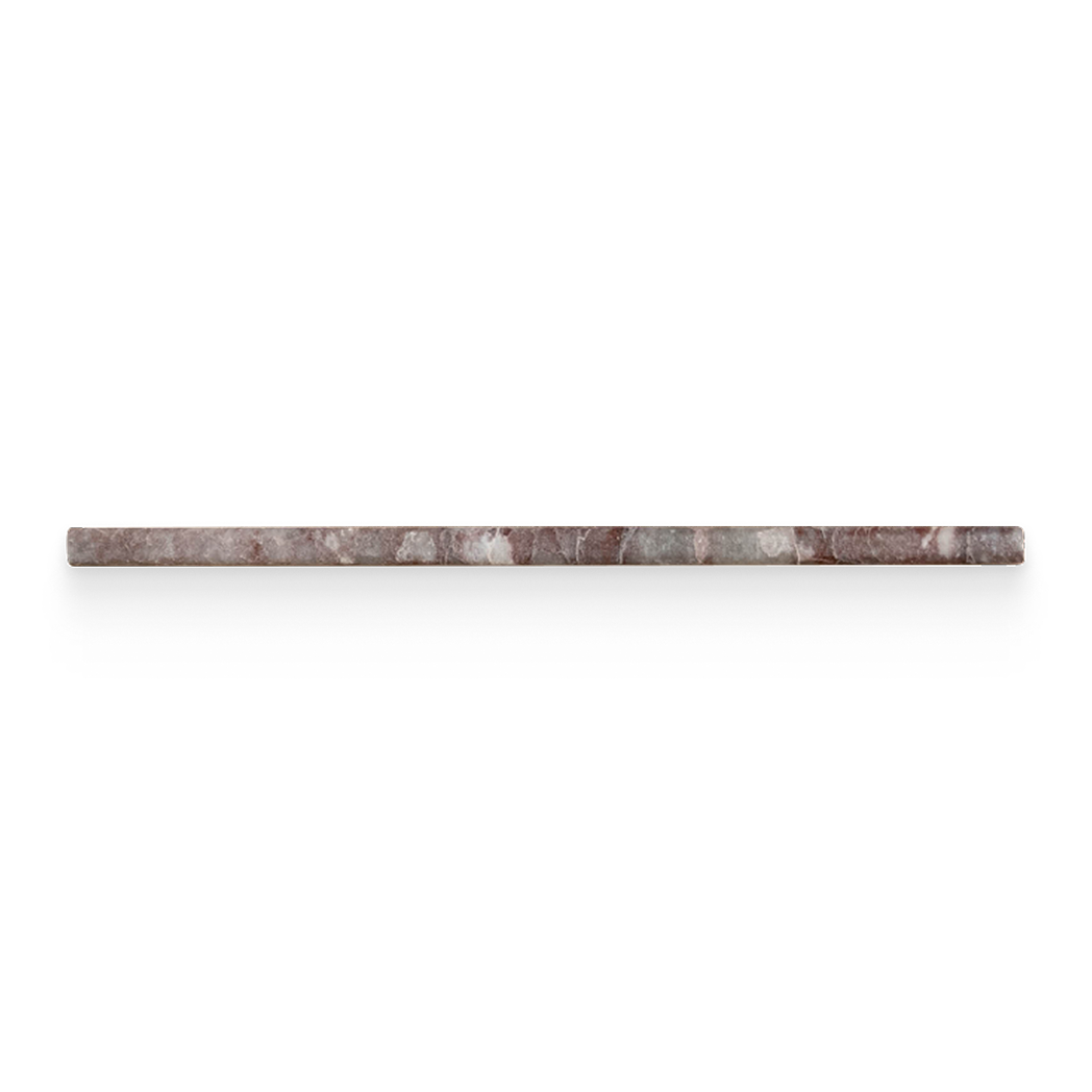 0.5x12 Burgundy Lilac Honed Pencil Trim