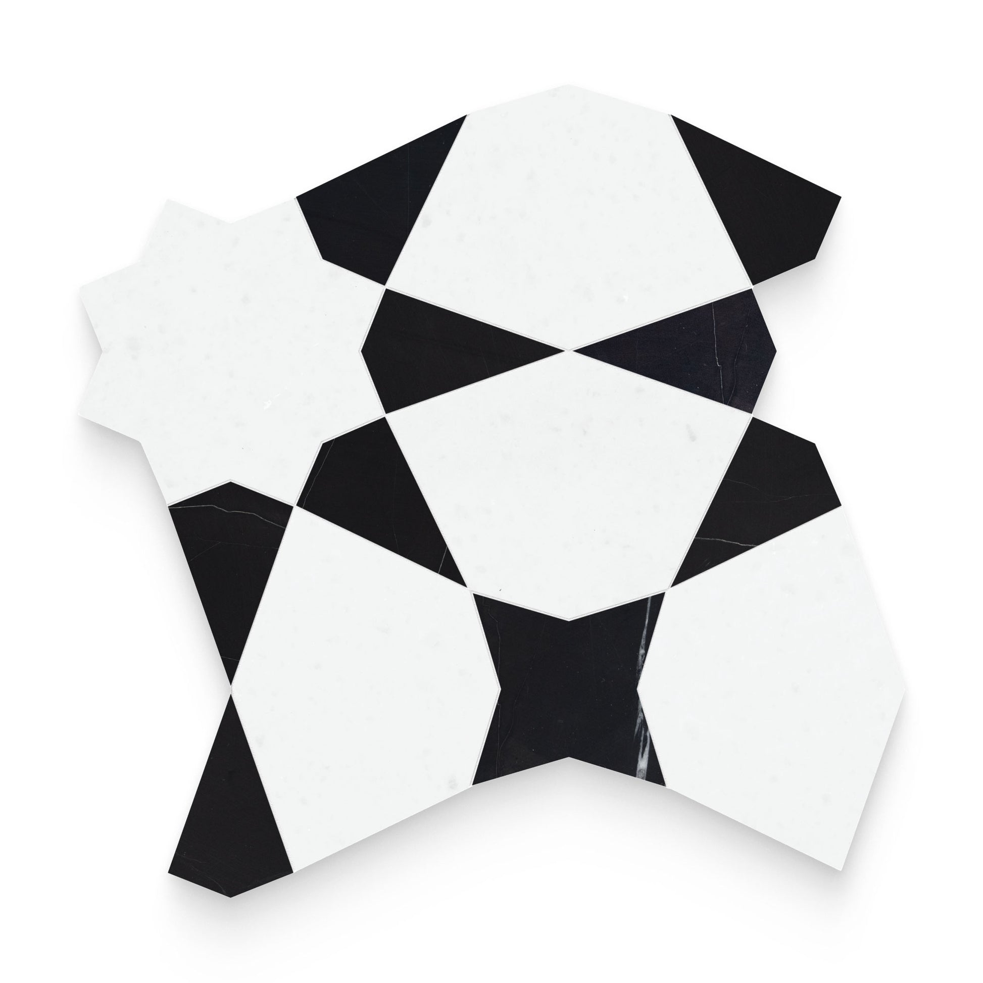 Celeste Nero Honed w/ Polished Accents Mosaic