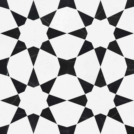 Celeste Nero Honed w/ Polished Accents Mosaic