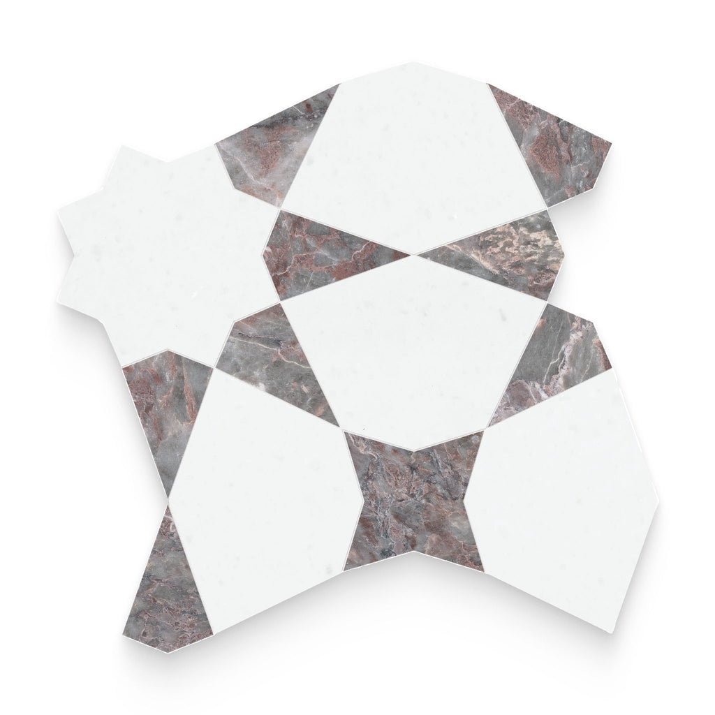 Celeste Burgundy Honed Mosaic