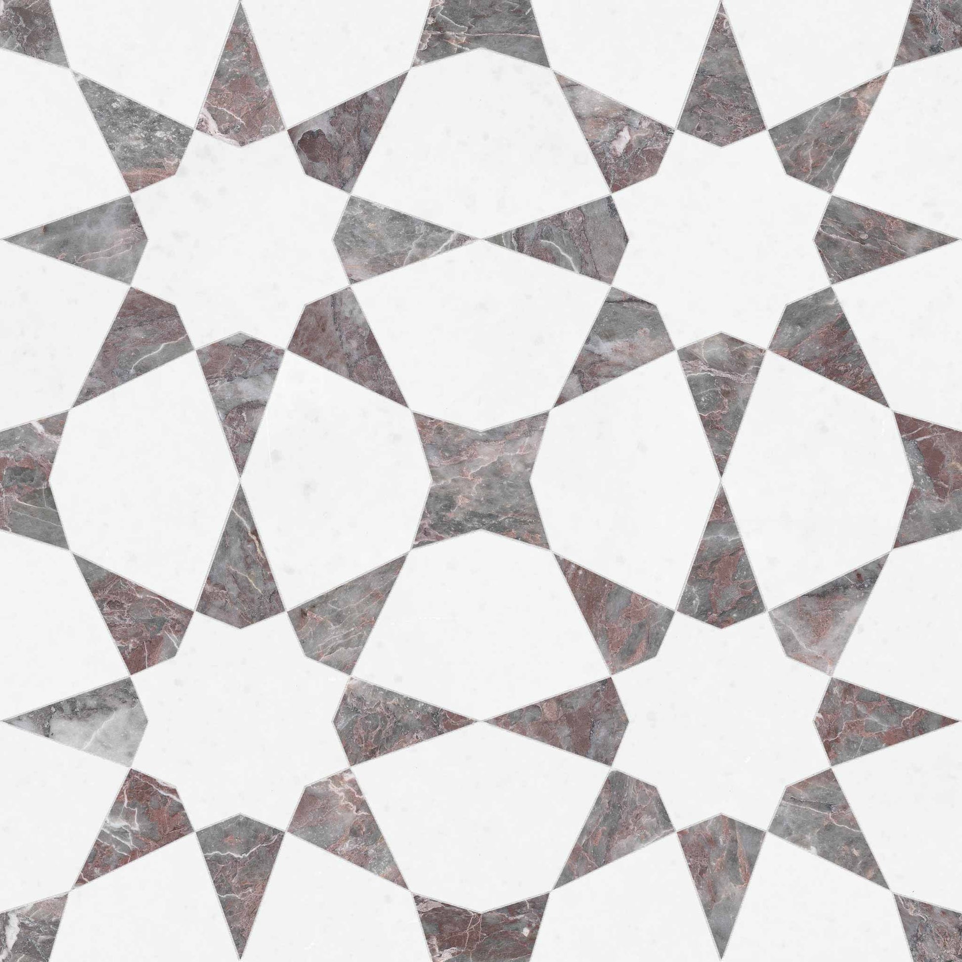 Celeste Burgundy Honed Mosaic