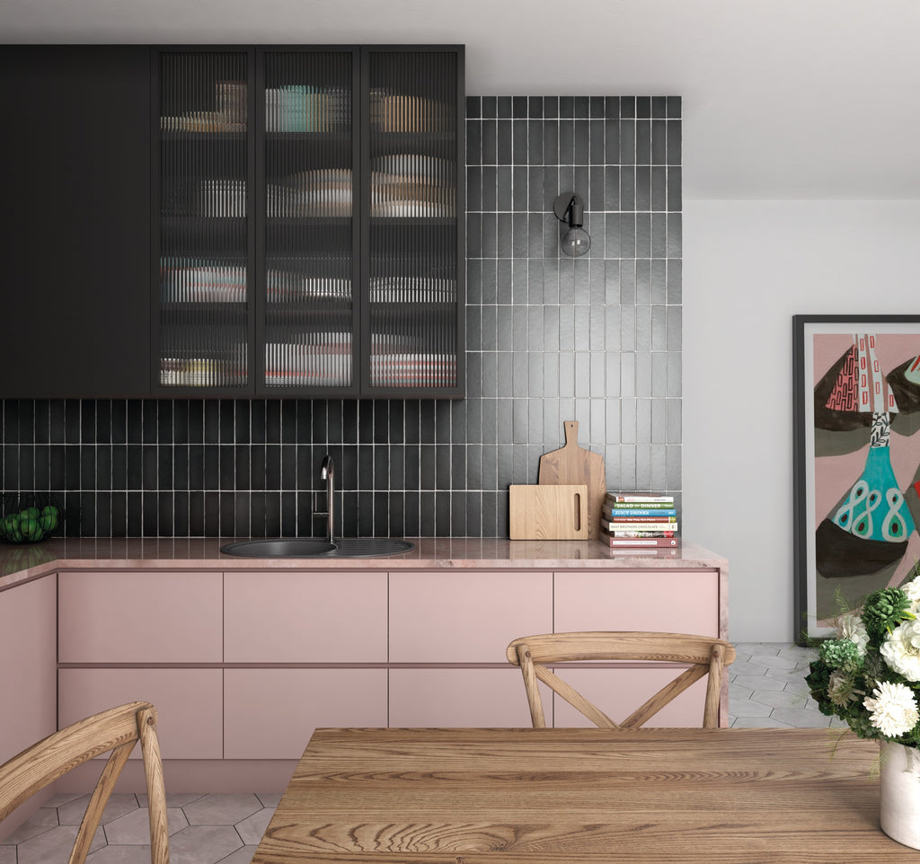 Artisan 2.5x8 Black Matte Rectangle Tile