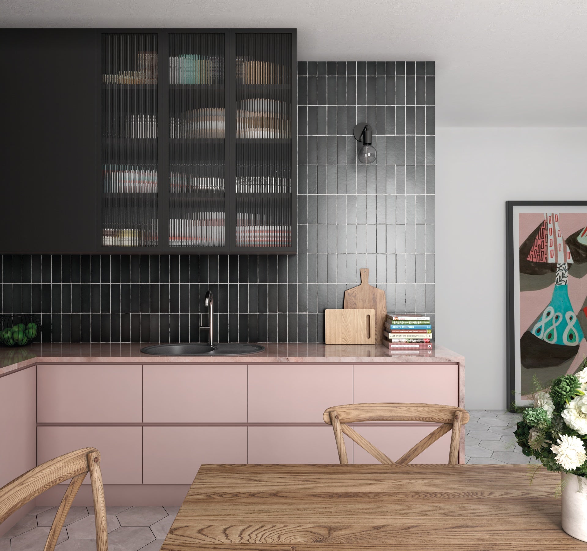 Artisan 2.5x8 Black Matte Rectangle Tile