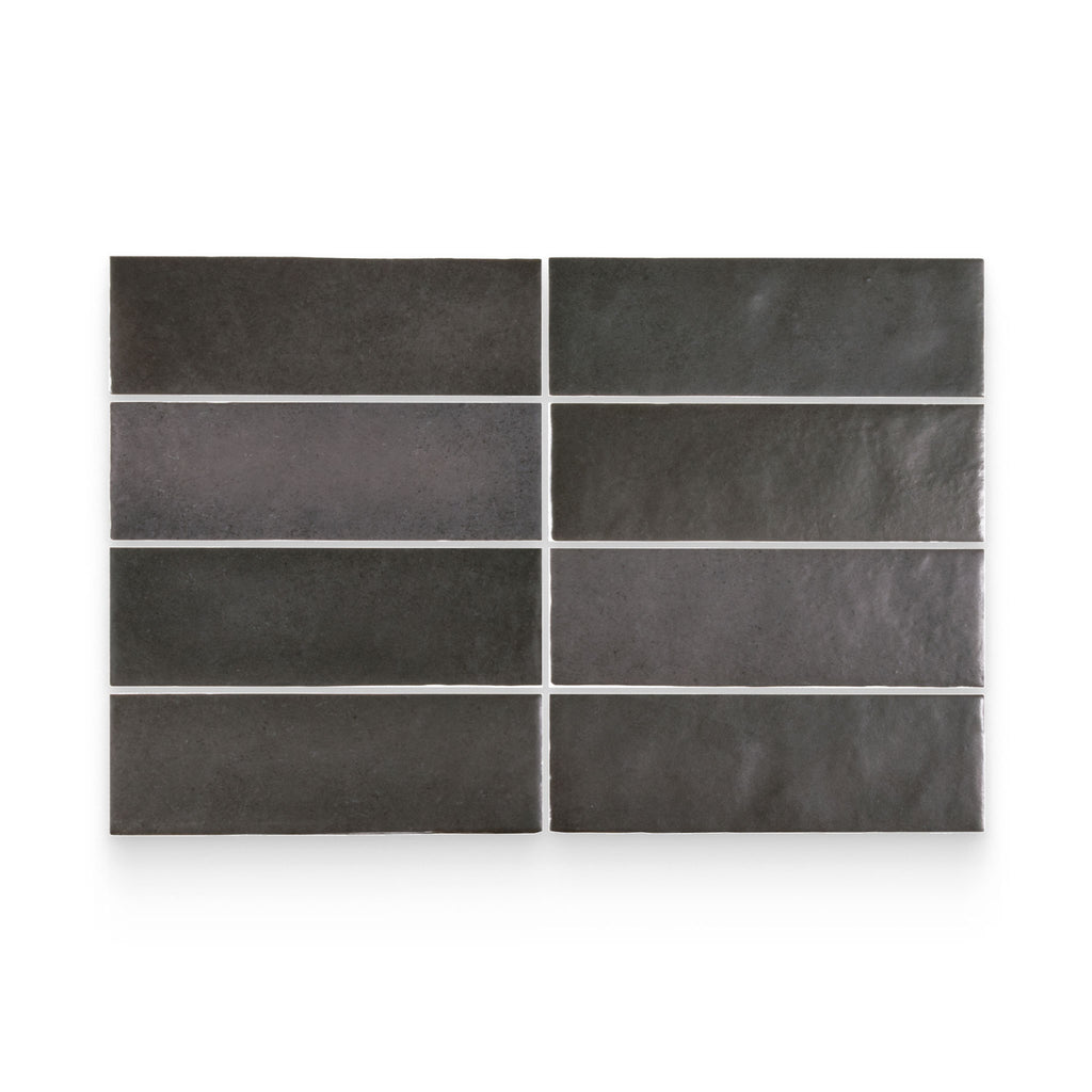 Artisan 2.5x8 Black Matte Rectangle Tile