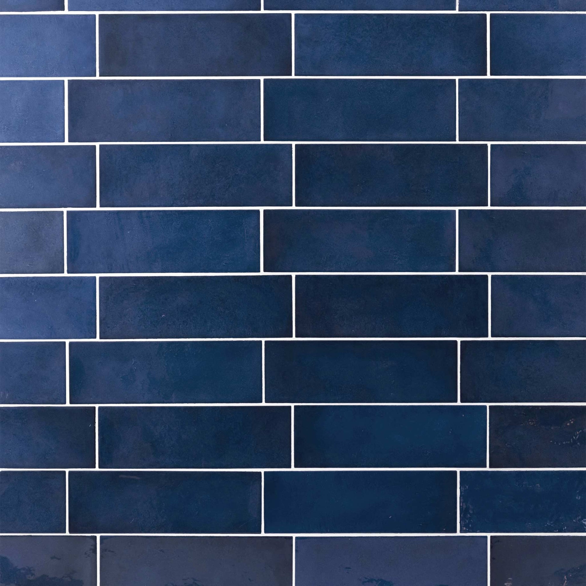 Country 2.5x8 Blue Glossy Rectangle Tile