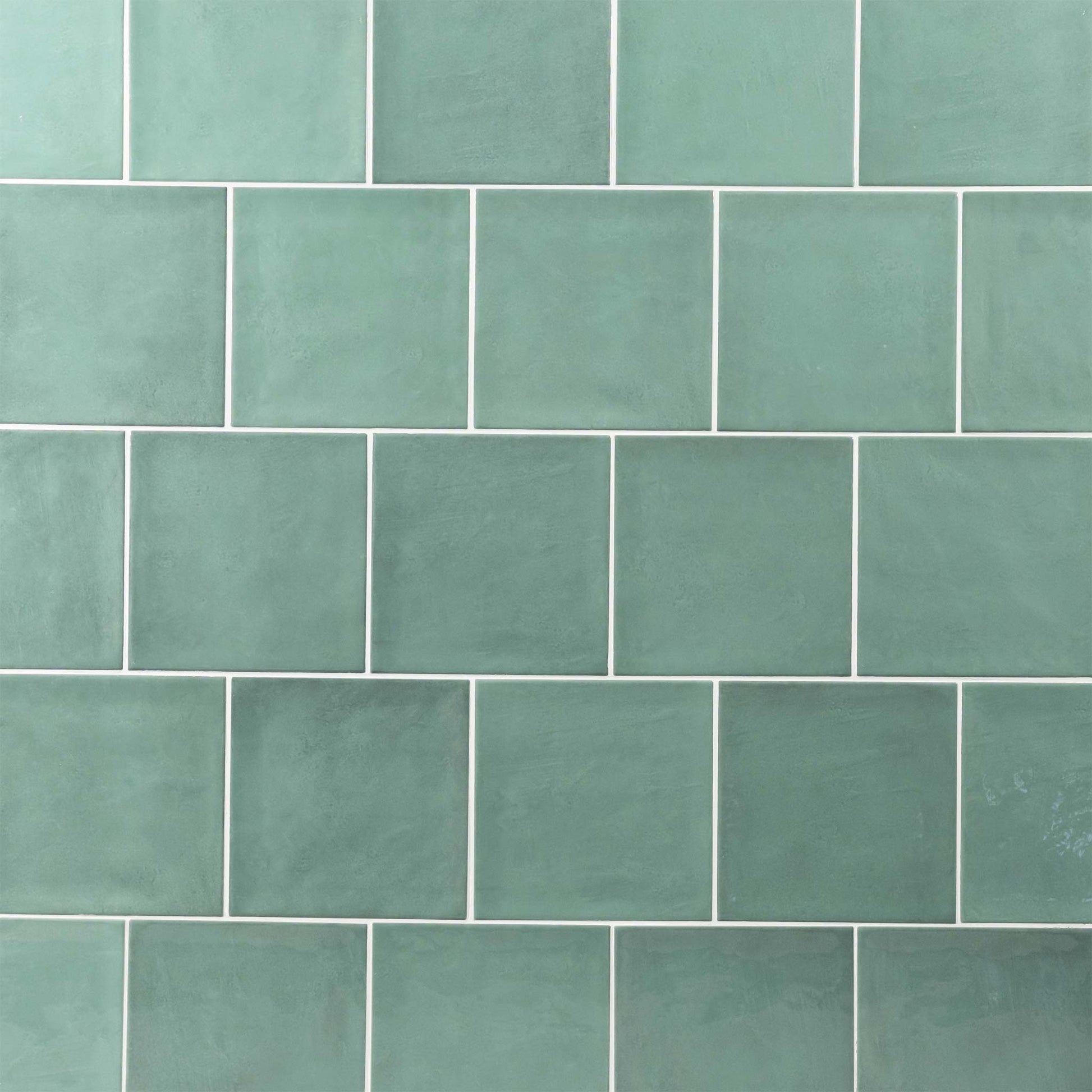 Country 5x5 Esmerald Green Glossy Square Tile