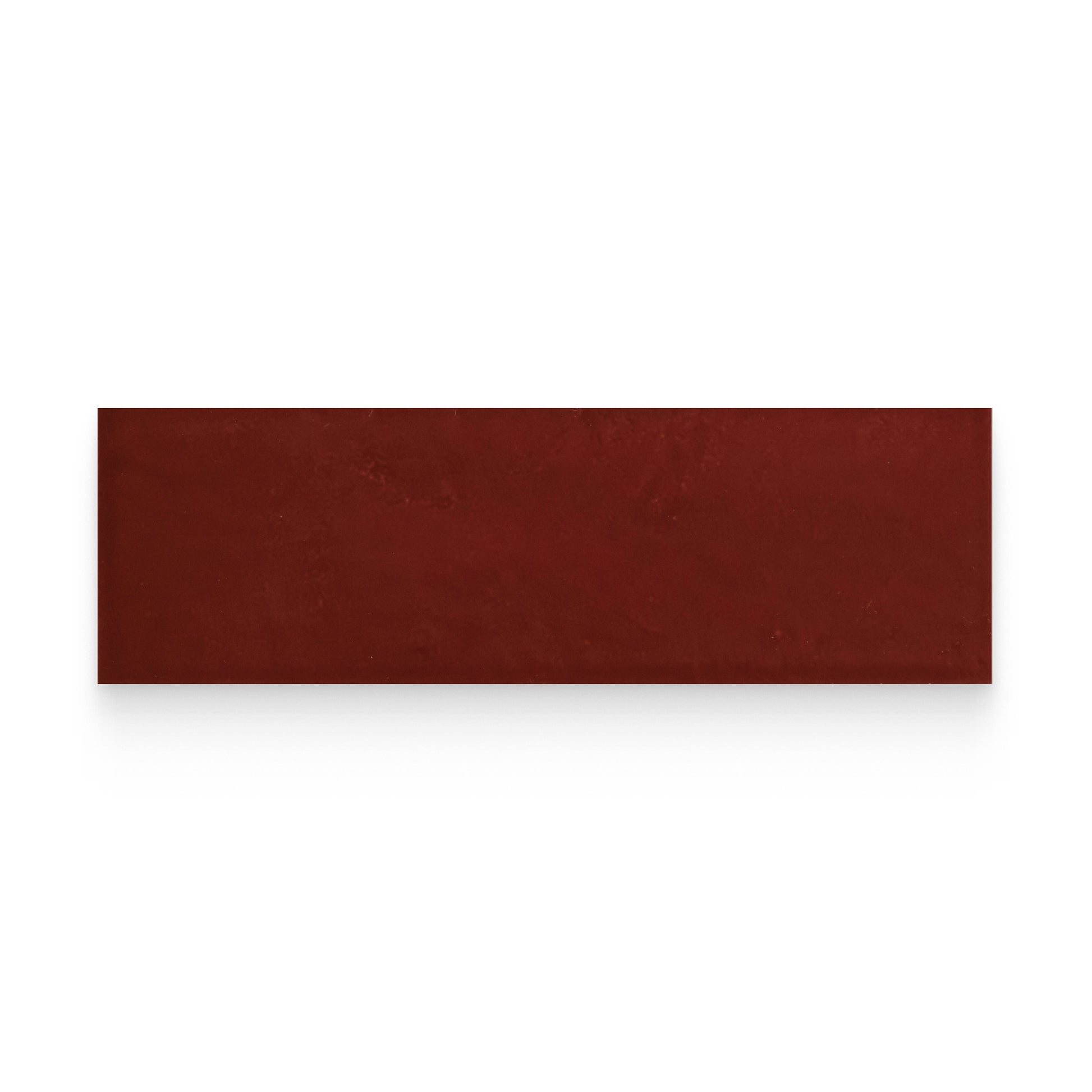 Country 2.5x8 Red Glossy Rectangle Tile