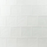 Country 5x5 White Glossy Square Tile