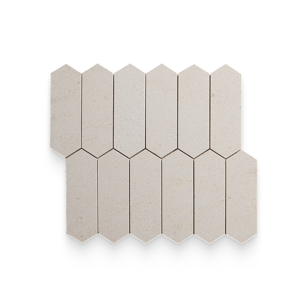 2x6 Caliza Capri Honed Picket Mosaic