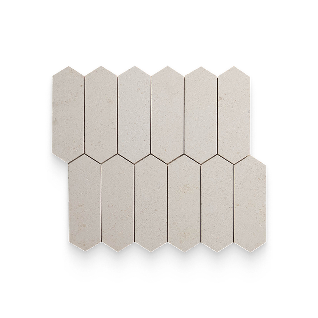 2x6 Caliza Capri Honed Picket Mosaic
