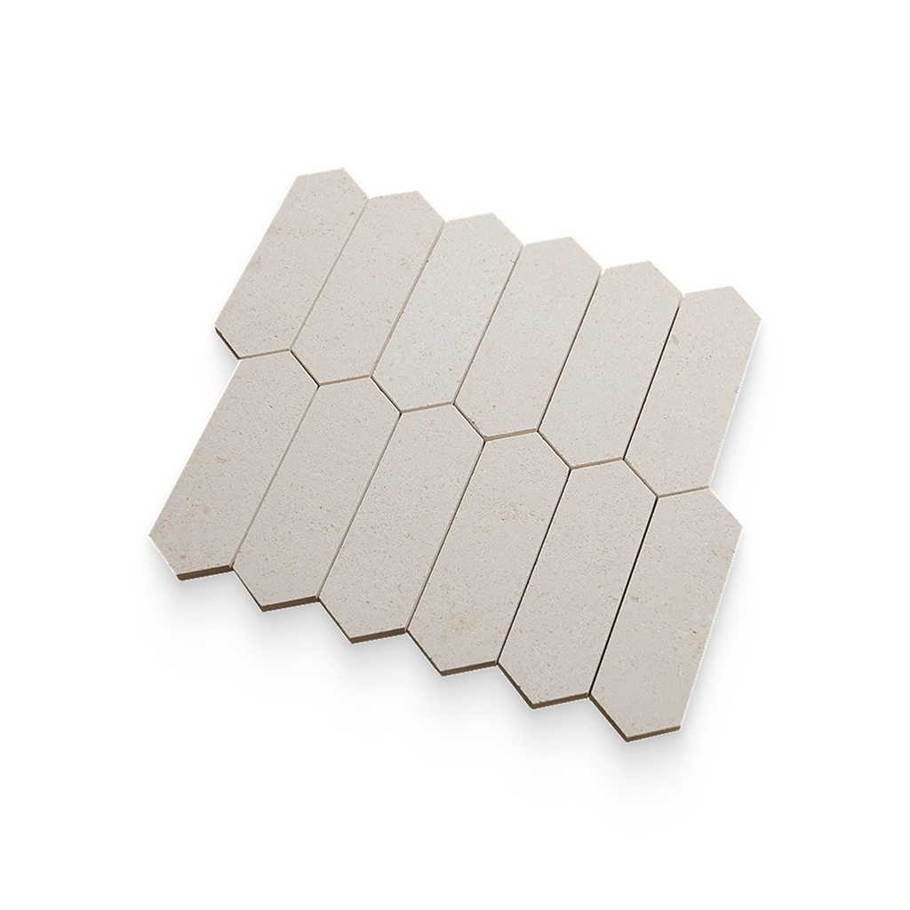 2x6 Caliza Capri Honed Picket Mosaic