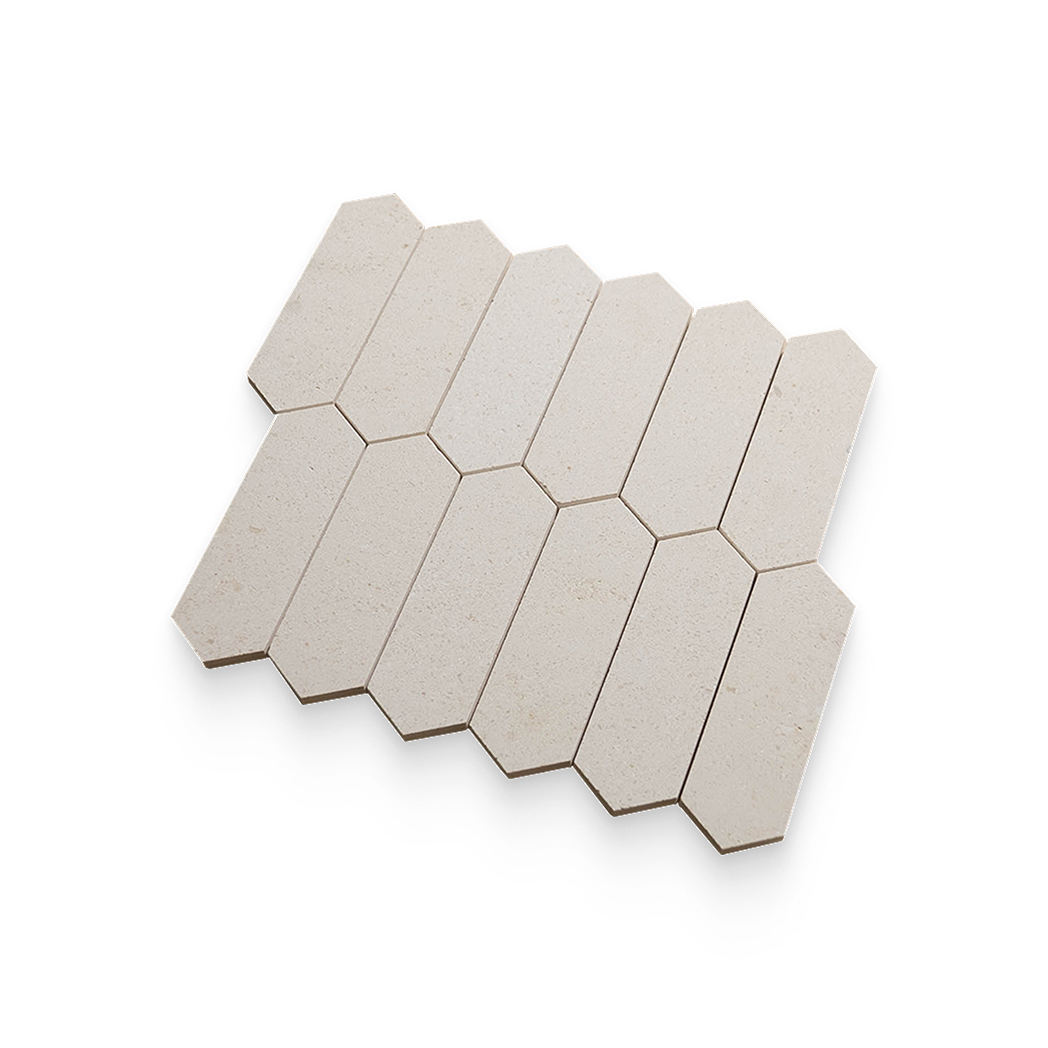 2x6 Caliza Capri Honed Picket Mosaic