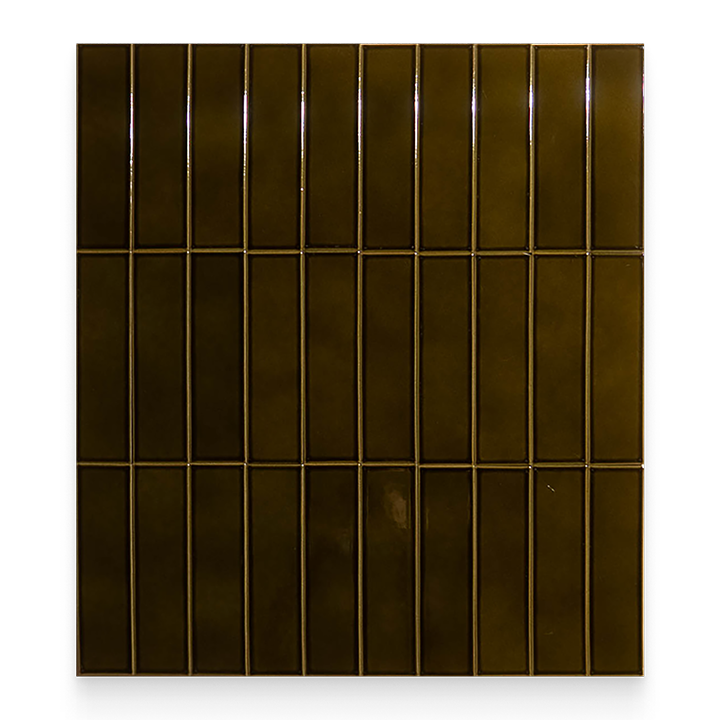Eigo 2.5x9 Olive Glossy Rectangle Tile