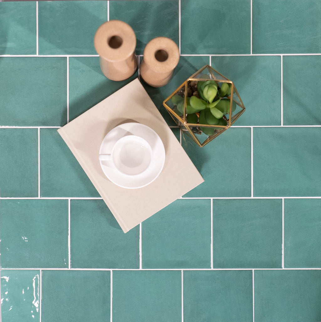 Country 5x5 Esmerald Green Glossy Square Tile