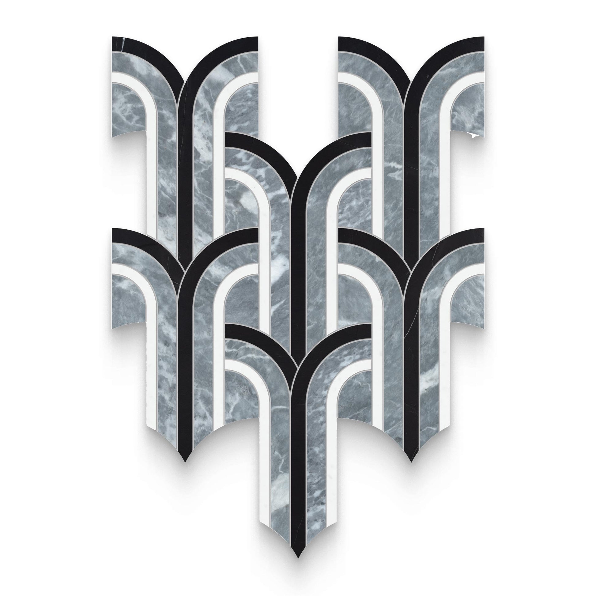 Flair Monochromo Polished w/ Honed Accents Mosaic