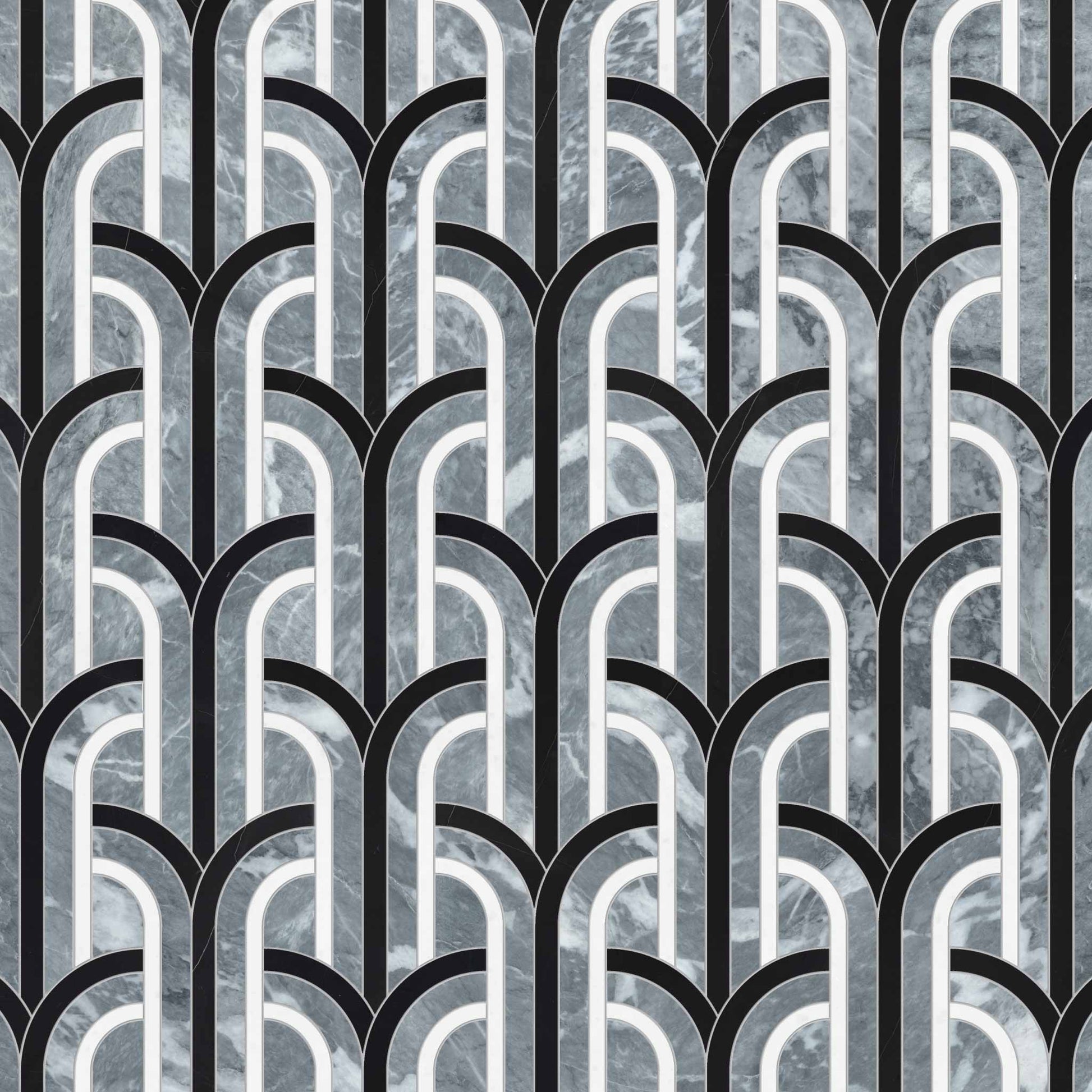 Flair Monochromo Polished w/ Honed Accents Mosaic