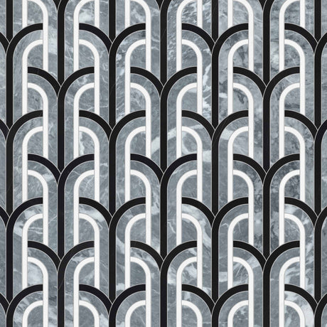 Flair Monochromo Polished w/ Honed Accents Mosaic