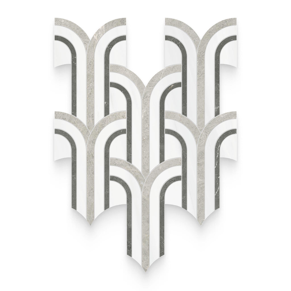 Flair Mist Polished w/ Honed Accents Mosaic