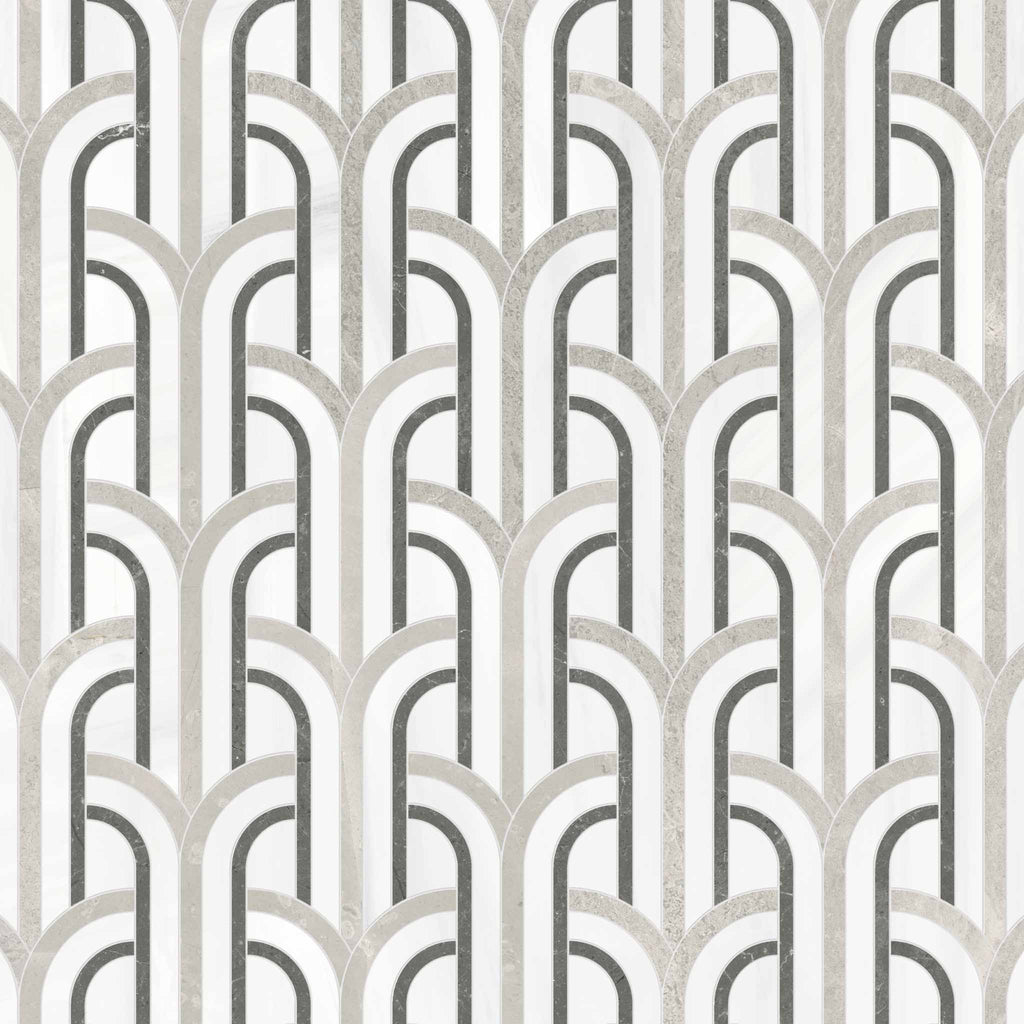 Flair Mist Polished w/ Honed Accents Mosaic