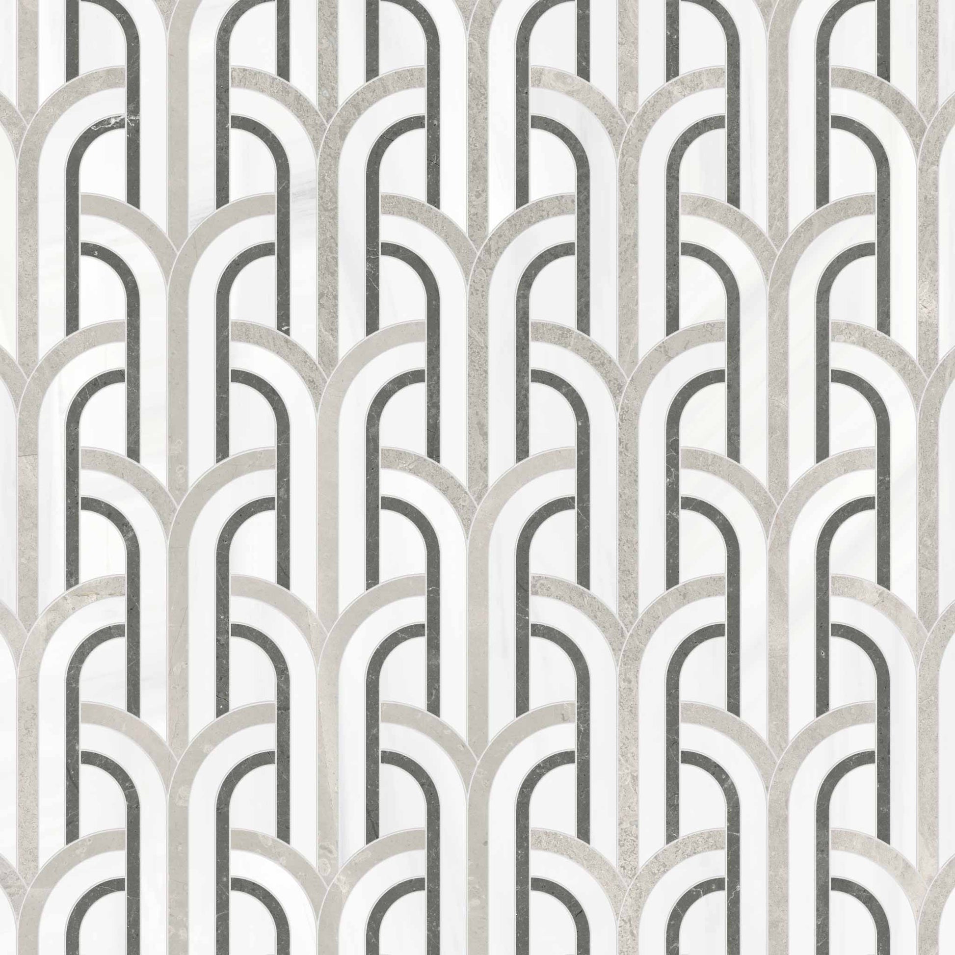 Flair Mist Polished w/ Honed Accents Mosaic